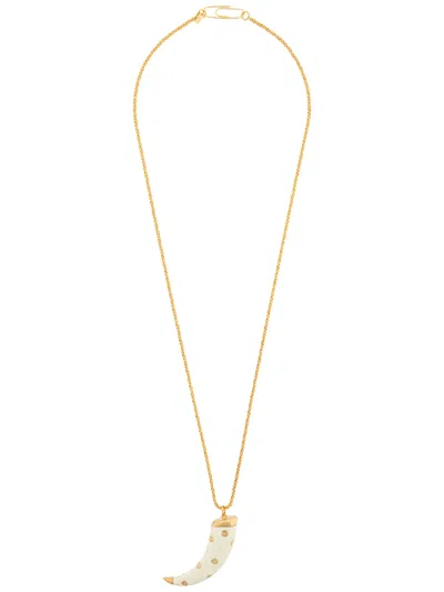 Aurelie Bidermann Caftan Moon Pendant Necklace In Metallic