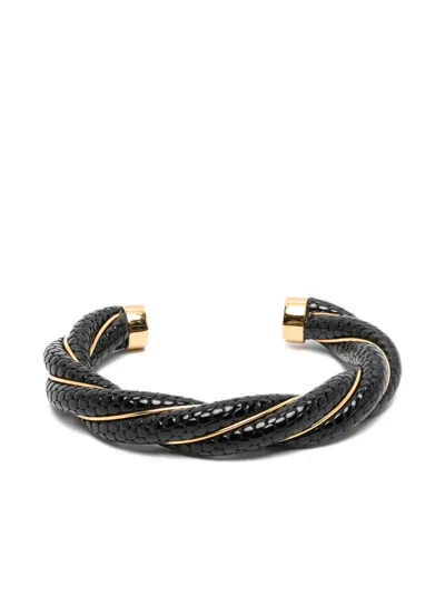 Aurelie Bidermann Diana Braided Bracelet In Black
