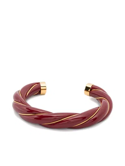 Aurelie Bidermann Diana Twisted Bracelet In Red