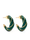 Aurelie Bidermann Diana Twisted Earrings Mini In Green
