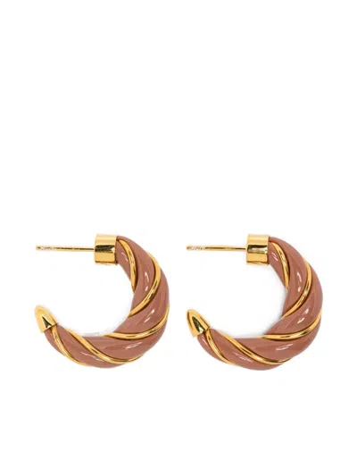 Aurelie Bidermann Diana Twisted Gold Hoop Earrings