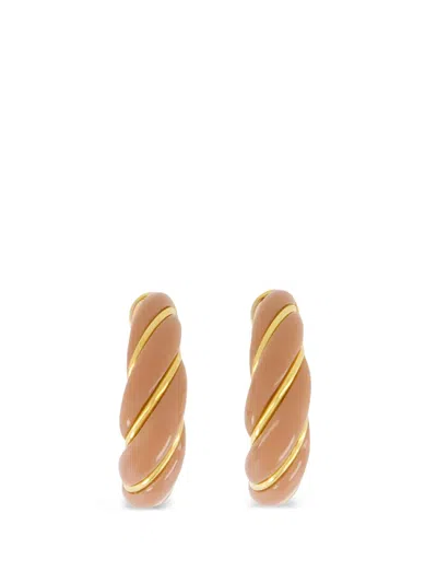 Aurelie Bidermann Diana Twisted Hoop Earrings In Gold