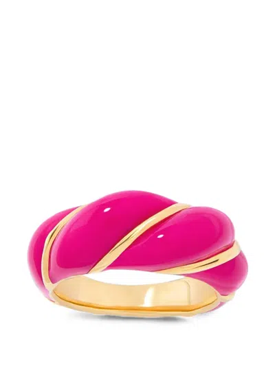 Aurelie Bidermann Diana Twisted Ring In Pink