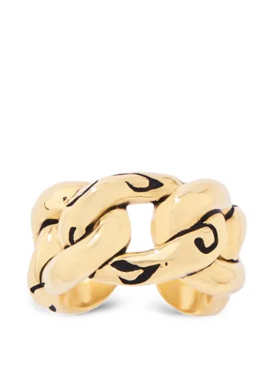 Aurelie Bidermann Imbali Leopard-print Ring In Gold