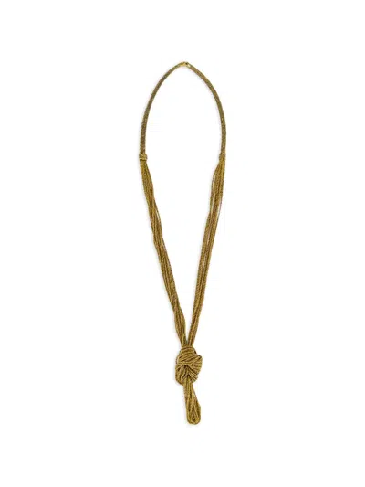 Aurelie Bidermann Miki Dora Rope Necklace In Green
