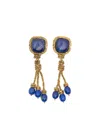 Aurelie Bidermann Miki Lapis Lazuli Drop Earrings In Gold