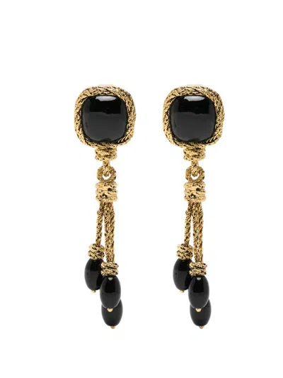 Aurelie Bidermann Miki Onyx Earrings In Red