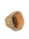 Aurelie Bidermann Miki Ring Tiger Eye In Gold