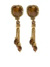Aurelie Bidermann Miki Tiger Eye Earrings In Gold