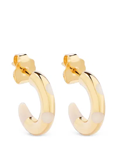 Aurelie Bidermann Mini Caftan Moon Hoop Earrings In Gold
