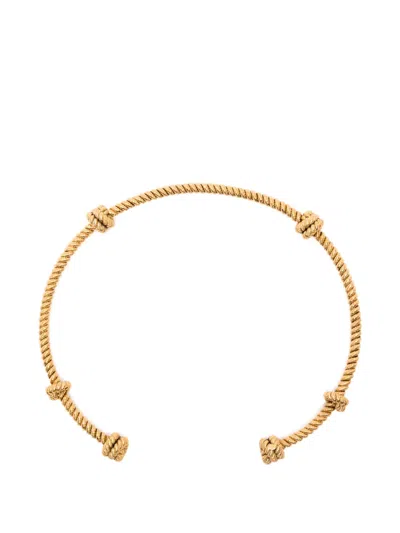 Aurelie Bidermann Palazzo Knotted Rope-effect Necklace In Gold