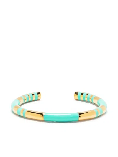 Aurelie Bidermann Positano Enamel-detail Bracelet In Blue