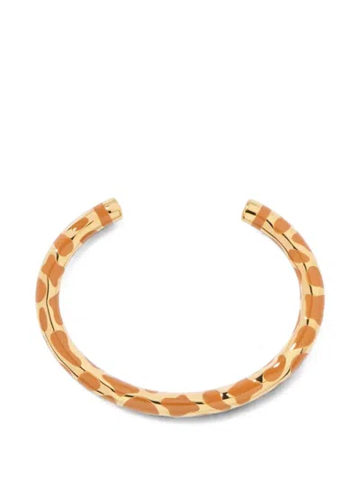 Aurelie Bidermann Positano Giraffe-print Bracelet In Gold