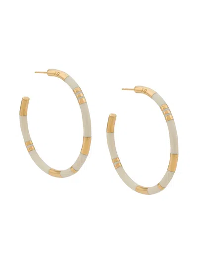 Aurelie Bidermann Positano Large Earrings In White