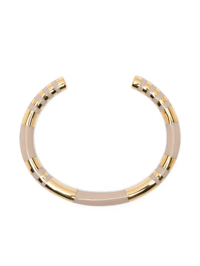 Aurelie Bidermann Positano Praline Striped Bracelet In Black