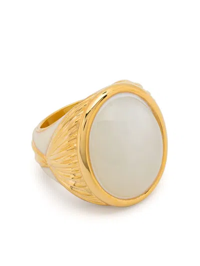 Aurelie Bidermann Rosario Signet Ring In Gold