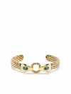 Aurelie Bidermann Tao Double-snake Cuff In Gold