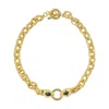 Aurelie Bidermann Tao Necklace In Turquoise Blue Metal In Gold