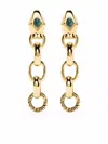 Aurelie Bidermann Tao Snake Drop Earrings In Gold