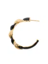 Aurelie Bidermann Tempta Textured Hoop Earrings In Black