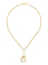 Aurelie Bidermann Twisted-chain Paperclip Charm Necklace In Gold