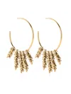 Aurelie Bidermann Wheat Hoop Earrings In Gold