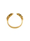Aurelie Bidermann Two Cobs Wheat Ring In Metallic