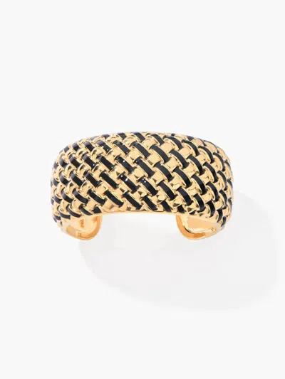 Aurelie Bidermann Women's Harria Cuff Bracelet In Gold/ Black