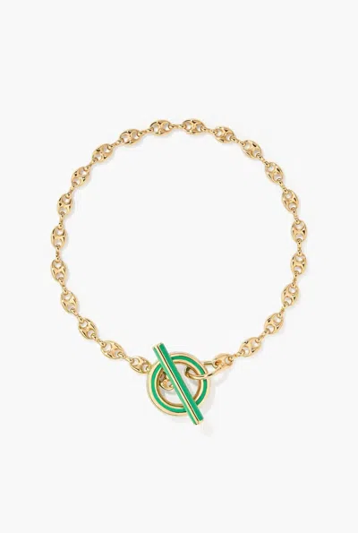 Aurelie Bidermann Women's Tarsila Chocker Necklace In Gold/ Apple Green