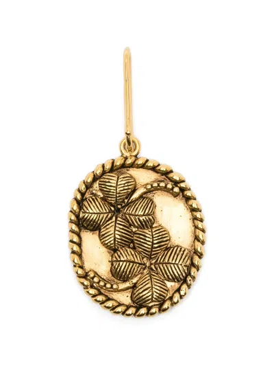 Aurelie Bidermann Zodiaque Gémeaux Clover Charm Necklace In Gold