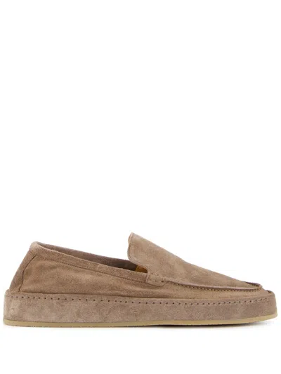 Aurélien Almond-toe Suede Loafers In Brown