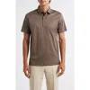 Aurélien Aur1 Solid Cotton Polo In Brown