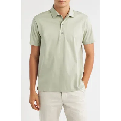Aurélien Aur1 Solid Cotton Polo In Green