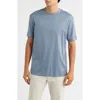 Aurélien Aur1 Solid Cotton T-shirt In Blue