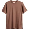 Aurélien Aur1 Solid Cotton T-shirt In Brown