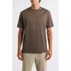 Aurélien Aur1 Solid Cotton T-shirt In Brown