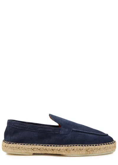 Aurélien Beachside Suede Espadrille Loafers In Blue