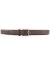 Aurélien Buckle-fastening Leather Belt In Braun