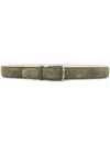 Aurélien Buckled Suede Belt In Grün