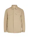 Aurélien Button Flap Pocket Jacket In Brown