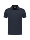 Aurélien Buttonless Cotton T-shirt In Blue