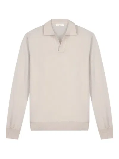 Aurélien Buttonless Long-sleeve Pullover In Neutral