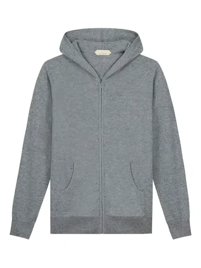 Aurélien Cashmere Zip-up Hoodie In Gray