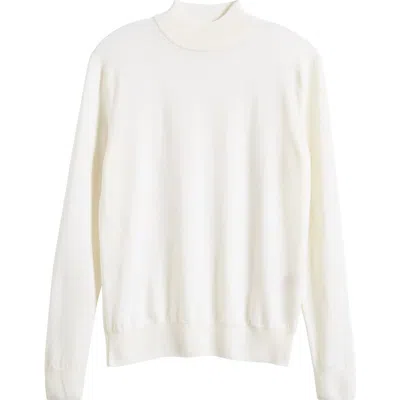 Aurélien Cashwool® Mock Neck Sweater In White