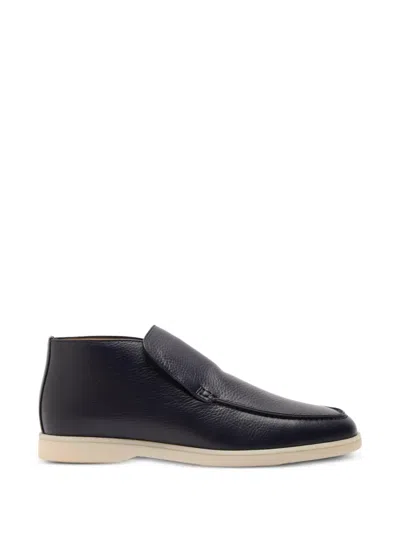 Aurélien City Grainy Leather Loafers In Black