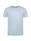Aurélien Aur1 Solid Cotton T-shirt In Blue