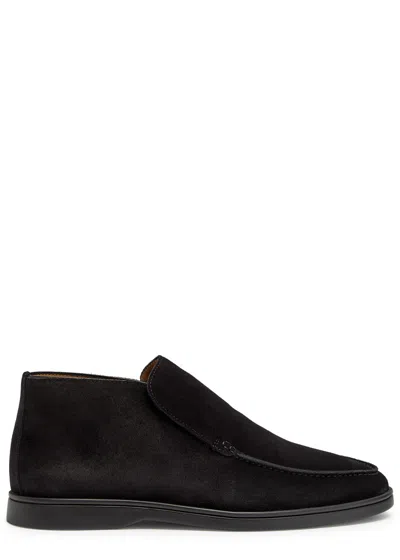 Aurélien City Suede Loafers In Black