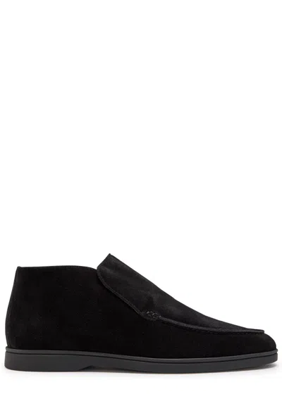 Aurélien City Suede Loafers In Black