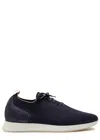Aurélien Colour-blocked Knit Sneakers In Blue