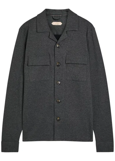 Aurélien Cotton-blend Overshirt In Black